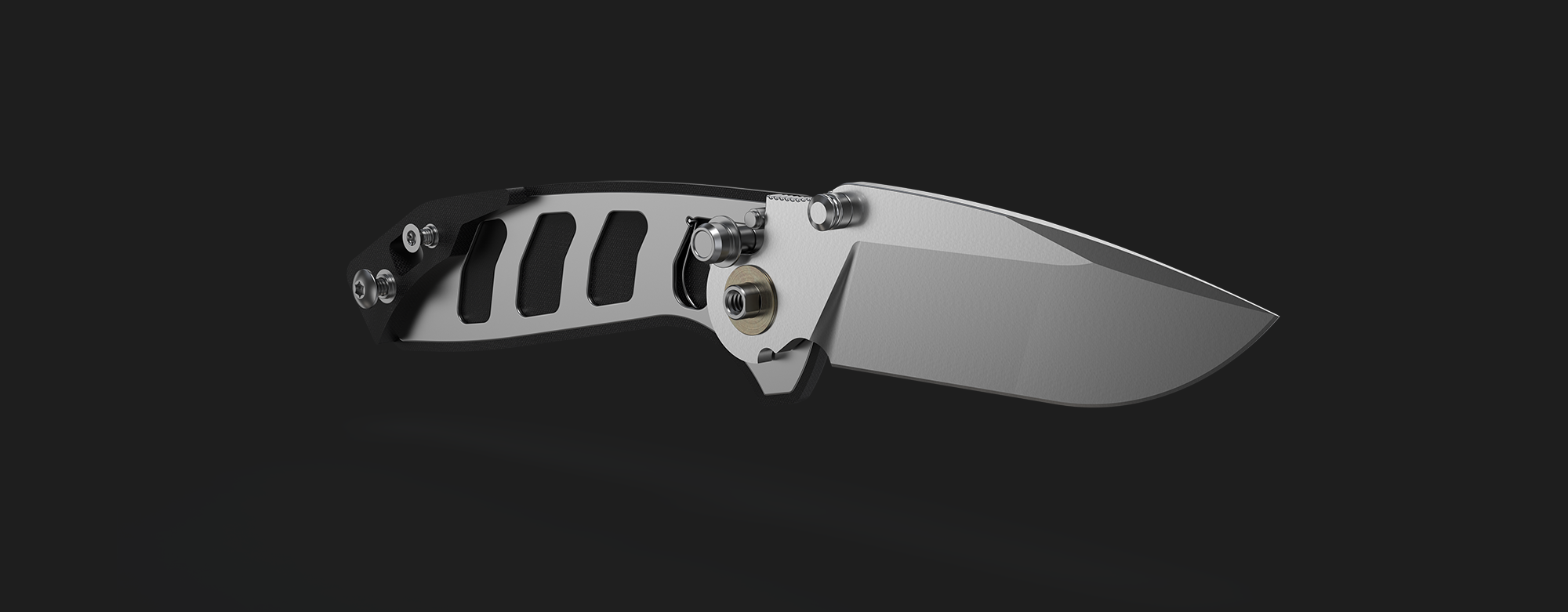 SUB-3 OBK Folding knife. Thumb Stud Driven knife with carbon fiber scales and under 3 inch blade